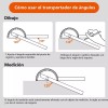 Shuang.W Dos Brazos Regla De Ángulo De Rotación De Transportador