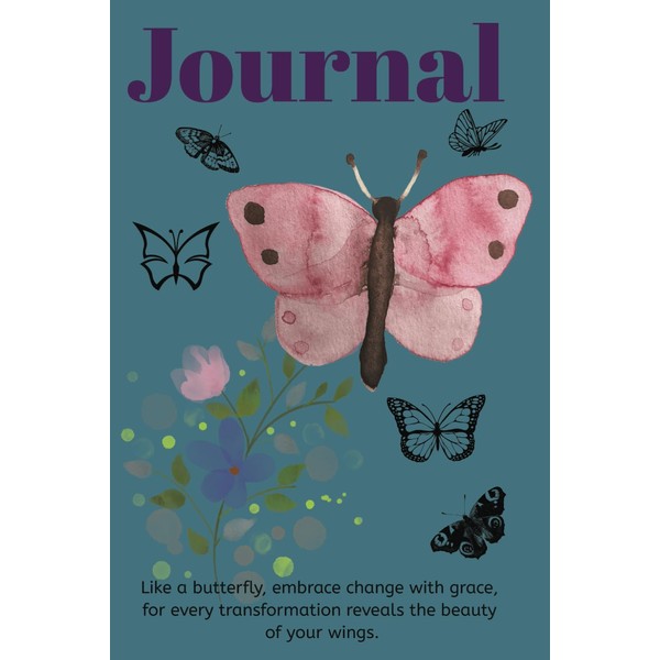 Butterfly Journal: Diary with lined pages for thoughts and contemplation