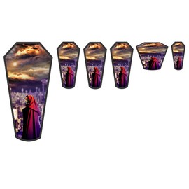 Harley Davidson Decals - 2017 Grim Reaper - Coffin - Fuel Tank & Fender Decals for Harley Davidson Sportsters & Other Motorcycles - 6pc Set