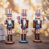 Veemoon 1 Piece Christmas Wooden Nutcracker Soldier Wooden Hand-Painted Soldier