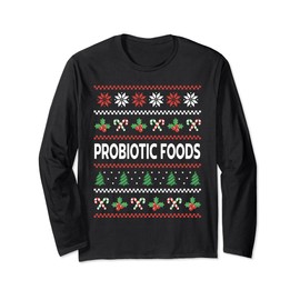 Probiotische Lebensmittel Hässliches Weihnachtskostüm Probiotika Darm Gesundheit Langarmshirt
