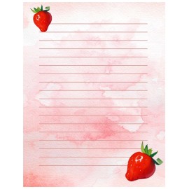 Strawberry-25 Sheets Decorative Paper Letter Writing Paper Color Stationery #20