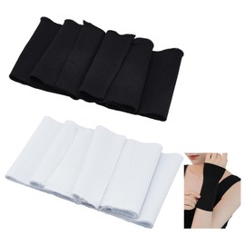 WADORN 2 Colors Elastic Fiber Ribbing Fabric, 37.4x5.1 Inch Black White Rib Knit Fabric for Cuffs and Waistband Stretch Neckline Collar Trim Material for Jacket Sewing Waistband Cuffs Welt Edge