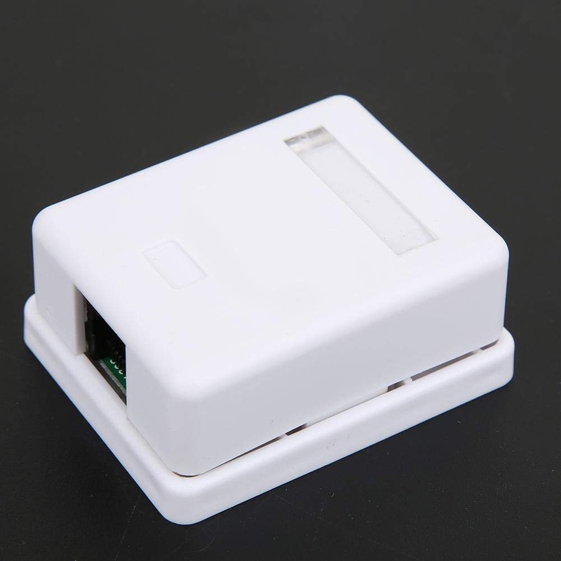 Fafeicy 2Pcs Mount Box RJ45 Cat6 Single Port Desktop Information
