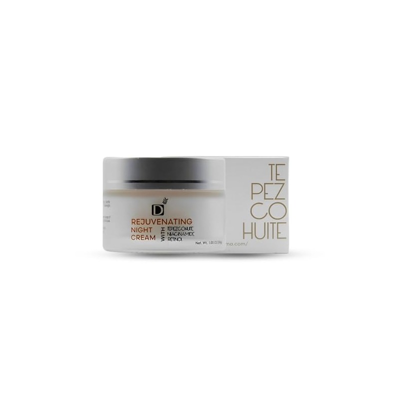 Crema rejuvenecedora de noche con tepezcohuite, retinol, y niacinamida -