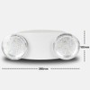LED Emergencies Light Dual-Heads Rotatable Light with Battery Backup for