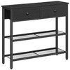 HOOBRO 29.5" Narrow Console Table with 2 Fabric Drawers, Small