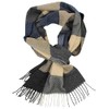 Wool Scarf Men's Winter Scarf Warm & Soft Wool Checked
