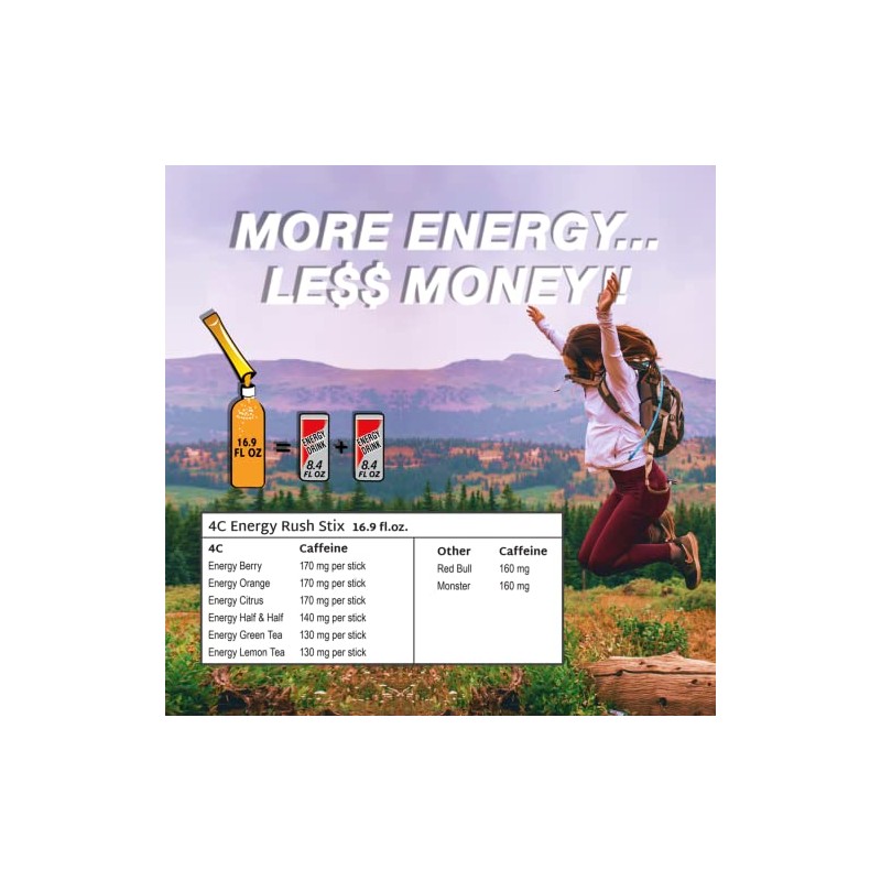 4C Energy Rush Stix, Variety 6 Pack, 18 Count, Single