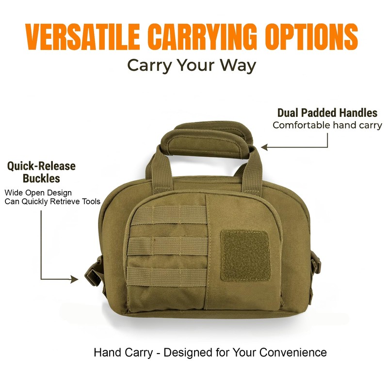 Heavy Duty Tool Bag,Tool Pouch Organizer,5-Pocket 10-Inch Small Tool Bag