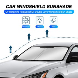 KUST Windshield Sun Shade for 2019-2024 Nissan Altima Accessories Sun Visor Window Shade Protector Foldable Blocks UV Rays Keep Your Car Cooler