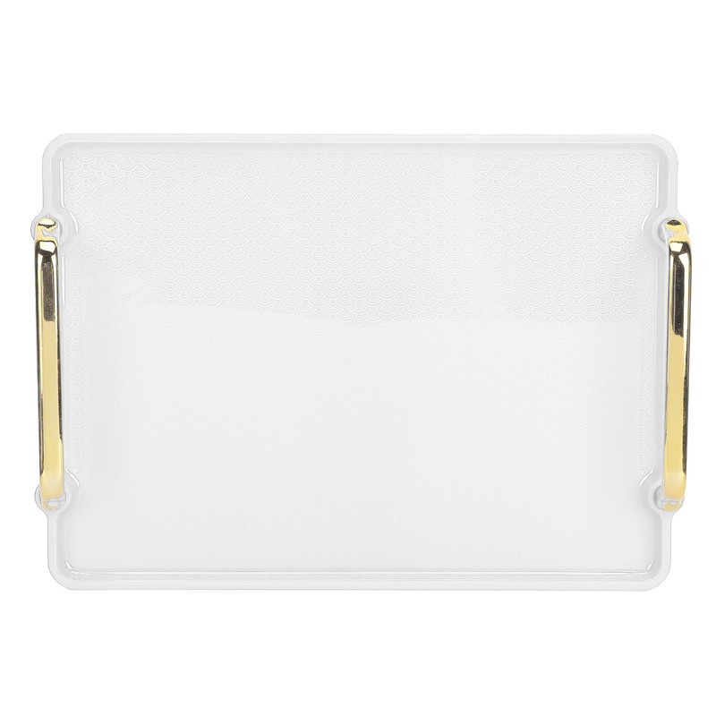 Decorative Tray Elegant Exquisite Texture Ergonomic Serving Tray with Handles