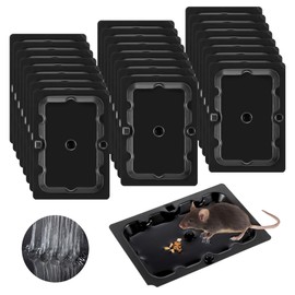 Qualirey 24 Pack Mouse and Insect Glue Traps, Strong Sticky Mice Traps Indoor for Home, Pre Scented Rodent Pads with Non Toxic Glue for House Garage, Ready to Use, Safe to Children and Pets (Black)