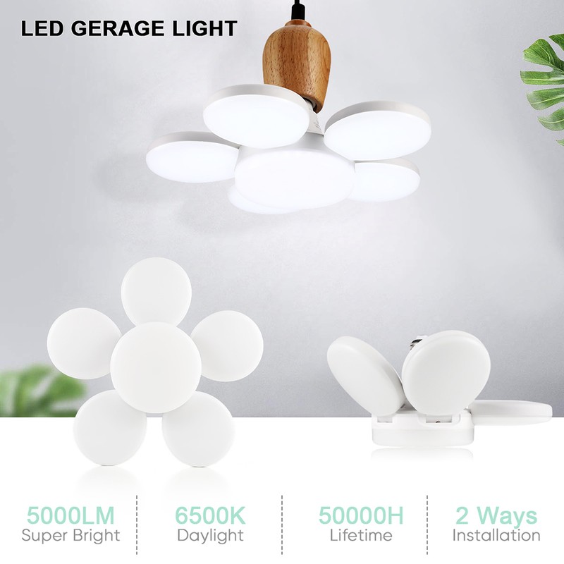 LED Folding Plum Blossom Ceiling Bulb6500k