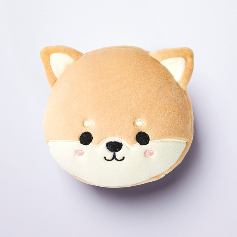 Relaxeazzz Squishy Neck Pillow with Eye Mask, Shiba Inu, Cute,