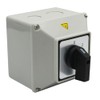 KEYMOO - 32A Changeover Switch with Box, ON-Off-ON 3 Poles