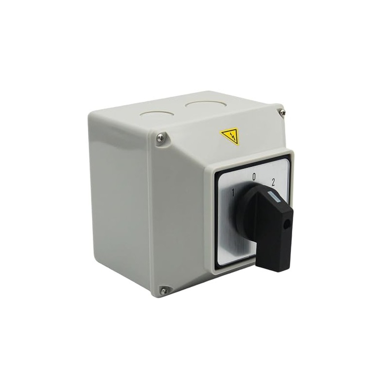 KEYMOO - 32A Changeover Switch with Box, ON-Off-ON 3 Poles