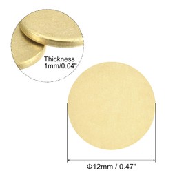 MECCANIXITY Brass Stamping Blank Round Metal DIY Tag 12mm Dia 1mm Thick for Craft, Pendant Decoration, Pack of 20