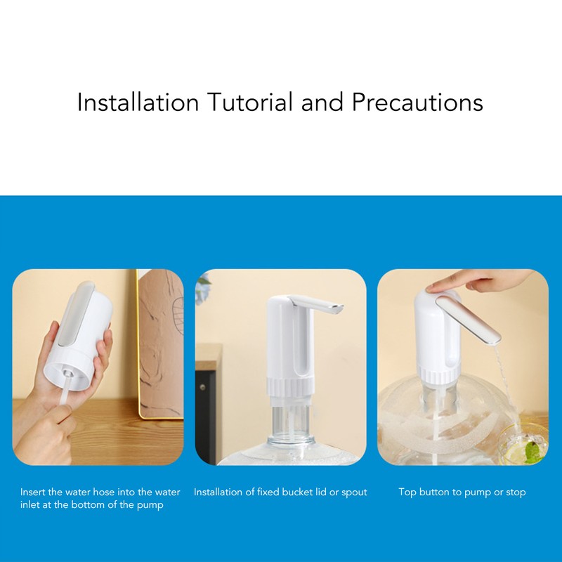 Electric Water Dispenser Portable USB Rechargeable Powerful Motor Quiet Automatic