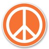 2 x 10cm Peace Vinyl Sticker Symbol Hippy Camper Van