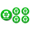 Compost Bin Vinyl Stickers for Kitchen and Outdoor Bins 5in