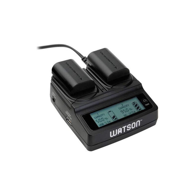 Watson Duo LCD Battery Charger for Sony NP-FW50 Rechargeable Battery