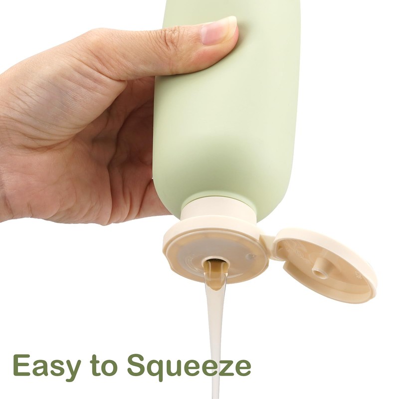 Cosywell Squeeze Bottles with Flip Cap 8.8OZ Plastic Refillable Travel