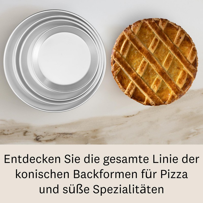 MARCATO Conical Pizza Pan Pizza Pan Aluminium 30cm Even Baking