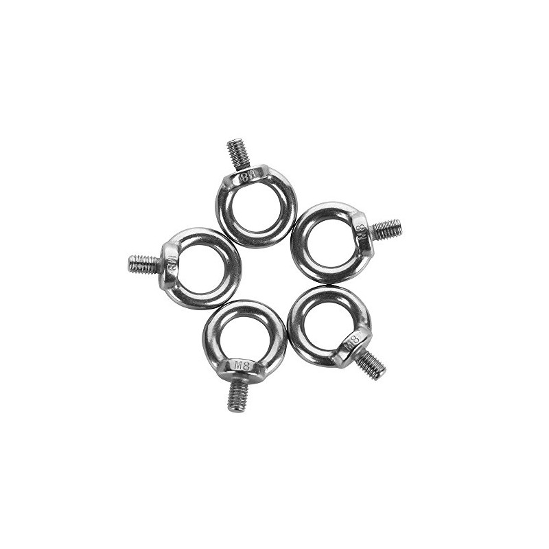 Eowpower 5 Pieces M8 Male Thread Machinery Shoulder Lifting Ring