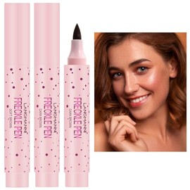 2pz Freckle Pen Pluma De Pecas,Bolígrafo Para Pecas,Bolígrafo De Maquillaje De Pecas Realista Natural,Herramienta De Maquillaje De Pecas Falsas...    
