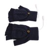 USB Warmer Heated Gloves Flip Half Fingerless Electronic Knitted Hand