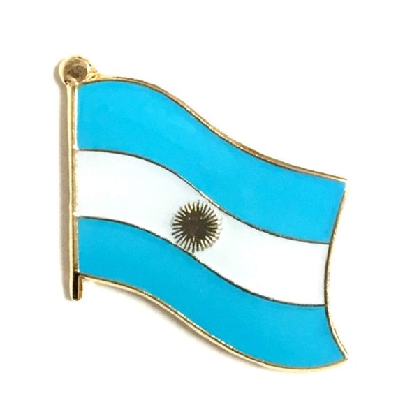 Argentina Flag Pin, Single and Friendship International Waving World Lapel
