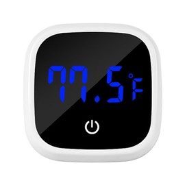 LED Aquarium Thermometer, Mini Wireless Digital Thermometers Touch Button, Energy-Saving & Stick-on Thermometer for Tortoise Reptile Tanks