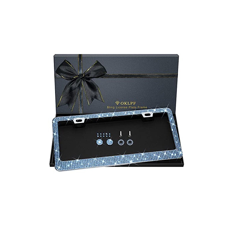 Bling License Plate Frame for Women, 1PCS Sparkly License Plate