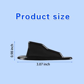 Flygun 10 PCS Car Shark Fin Tail Simulation Antenna, ABS Self-adhesive EVO Style Anti-static Roof Diffuser, Car Decoration Modification Accessories, Suitable for Most Cars and SUVs (Black #00)