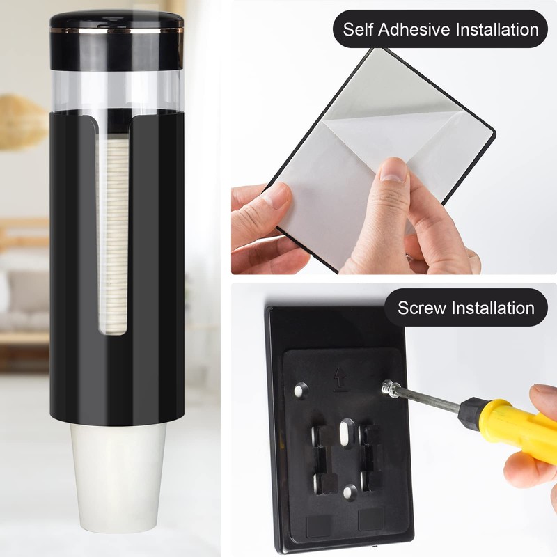 Cup Dispenser, Pull Type Water Cooler Cup Holder Fit 4oz-7oz