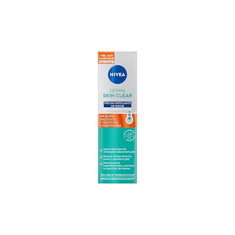NIVEA Derma Skin Clear Peeling Exfoliante de Noche Anti-imperfecciones (40