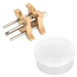 Adjustable Brass Watch Movement Holder with Storage Box