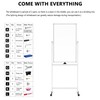 Neatsure Rolling Whiteboard on Wheels, 40" x 24" Double-Sided Mobile