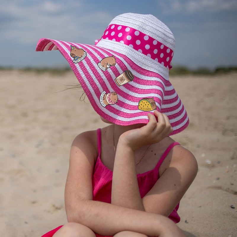 5Pcs Cartoon Capybaras Enamel Pin Capybara Enamel Pins, Cute Funny