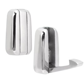 KIMISS 2Pcs Zinc Alloy Folding Hooks - for Motorhome RV Caravan Campervan Home - Heavy Duty Retractable Concealed Hook Foldable Hook Wall Mounted for Hanging Coat Jacket Towel Hats Keys, Silver