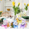 Reallnaive 24 Pcs Easter Buuny Candy Jars Plastic Container for