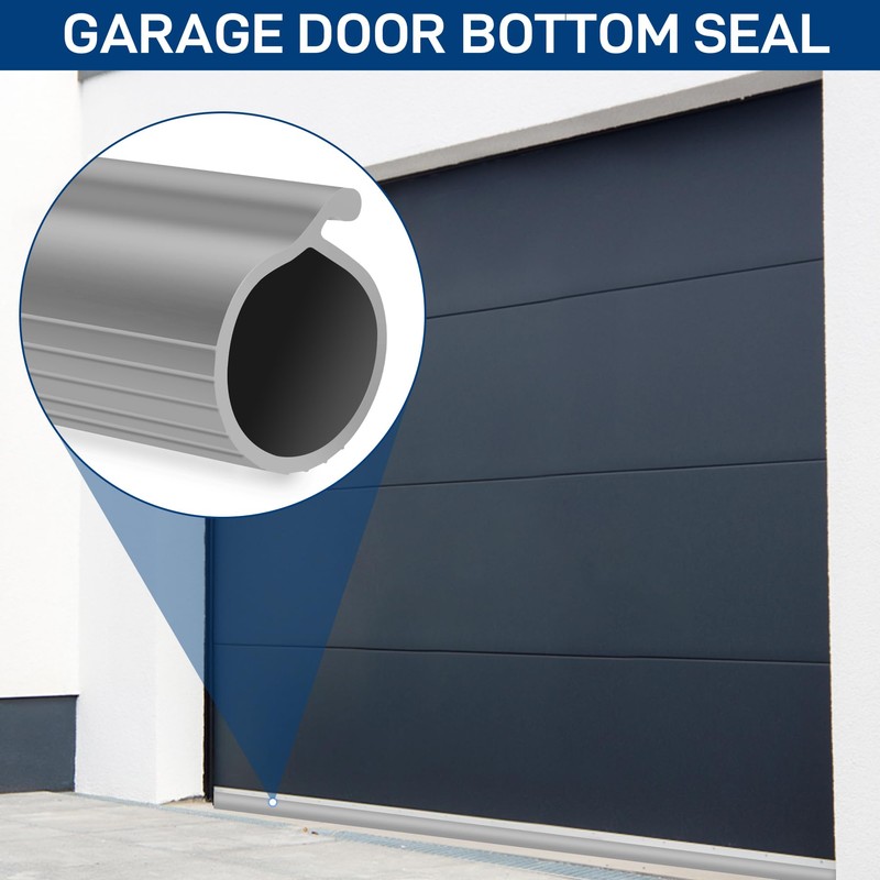 16.5 FT Garage Door Bottom Seal Rubber 0.19" P Bulb