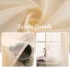 MIULEE 2 Panels Solid Color Cream Beige Sheer Curtains Elegant