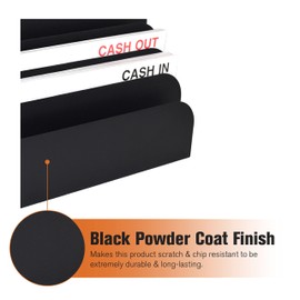 STEELMASTER by BankSupplies Steel Cashier Pad Rack | 6 Slot File & Desk Organizer | Paper Organizer | Black Powder Coat Finish | Scratch & Chip-Resistant | Forms, Applications, Deposit Slips & Checks