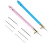 2Pcs Crochet Hooks with 6 Needles, Tambour Embroidery Beading Sequins