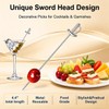 DEAYOU 15 PCS 18/10 Stainless Steel Cocktail Toothpicks, 4.4" Martini