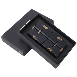 Metal Infinity Cubes, Handheld Toy Desk Cubes Aluminum Alloy Cubes Magic Cubes Relieve Stress Anxiety Relax Toy(Black)