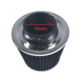 OQUGRHR 76mm Universal Performance High Flow Cone Air Intake Filter - Black