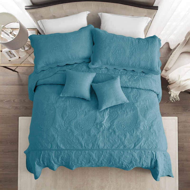 HZ & HY Oversized King Bedspread 138x122 Extra Wide, Quilted